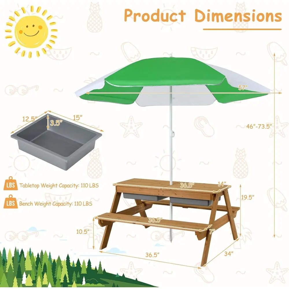 Çocuklar için Çıkarılabilir Ku - Kids Outdoor Furniture Set incelemesi ve fiyatı